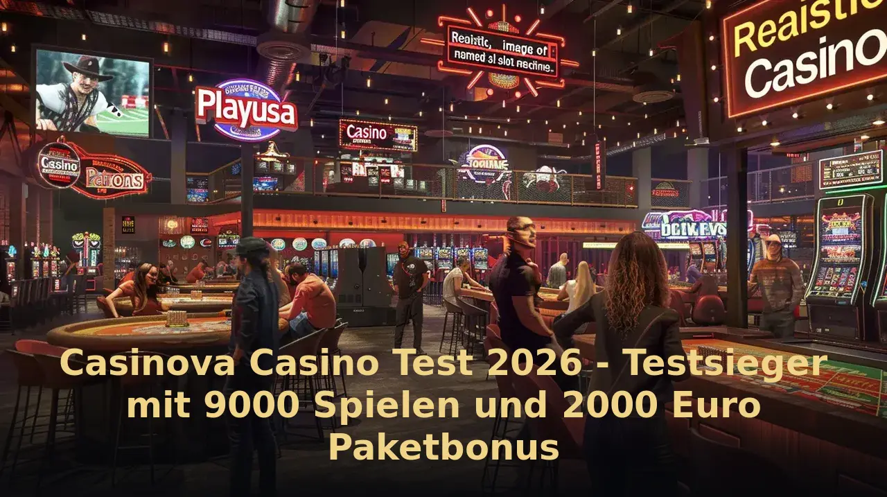 Casinova Casino Test 2026 - Testsieger mit 9000 Spielen und 2000 Euro Paketbonus