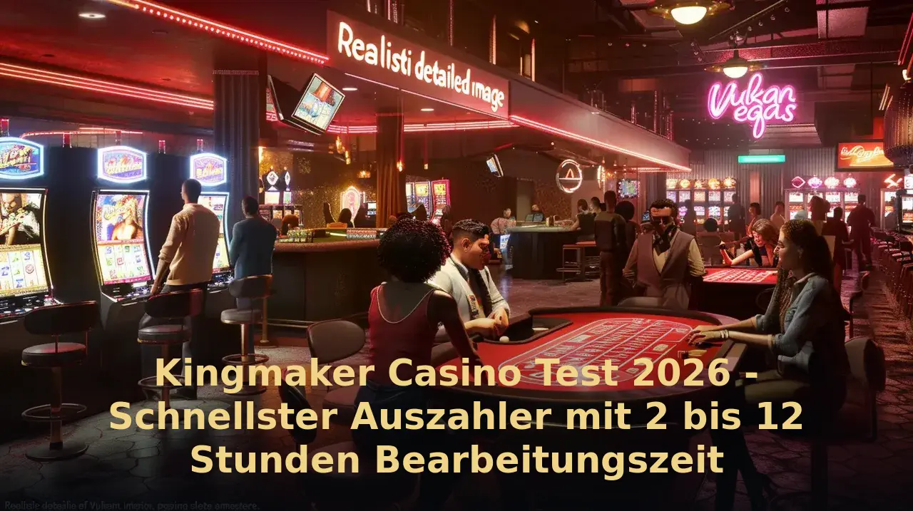 Kingmaker Casino Test 2026 - Schnellster Auszahler mit 2 bis 12 Stunden Bearbeitungszeit
